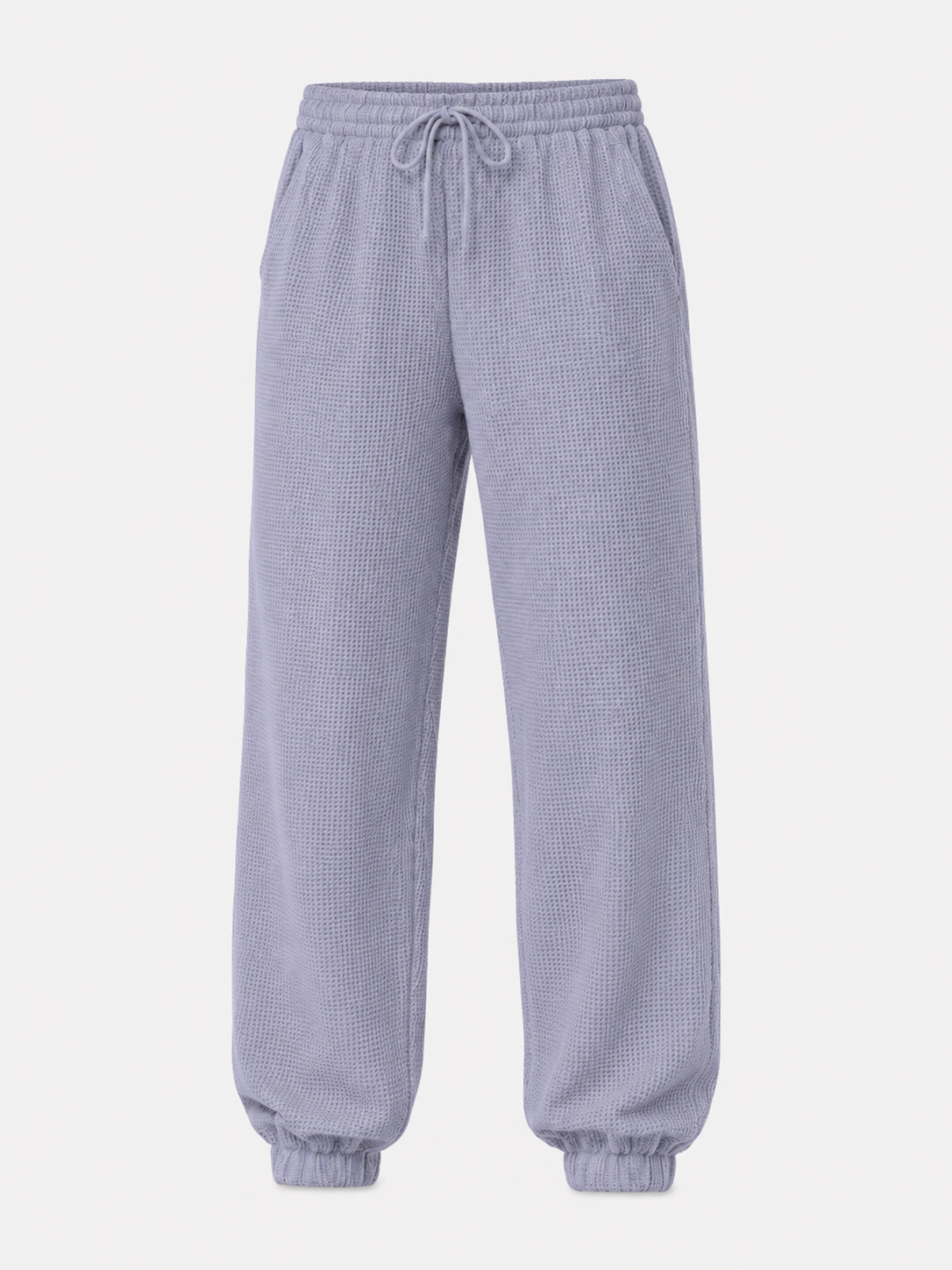 Waffle Knit Breathable Lounge Pant - Dusty Blue