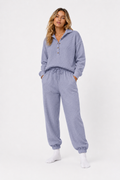Waffle Knit Breathable Pullover - Dusty Blue