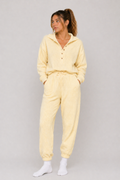 Waffle Knit Breathable Pullover - Buttermilk Yellow